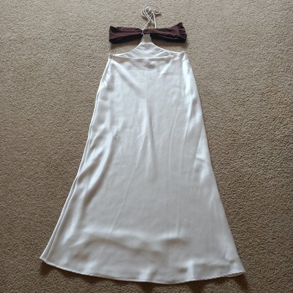 Bec & Bridge Nadia Cut Out Midi Dress - Size 12 Chocolate Ivory - Picture 4 of 12